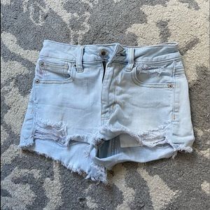 ripped denim shorts